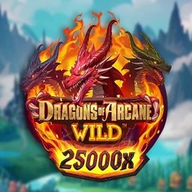 Slots logo of Dragons of Arcane Wild from Foxium at Bruce Bet Casino