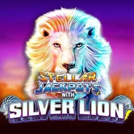 Stellar Jackpots with Silver Lion slot visual from Lightning Box Game available on brucebet.eu